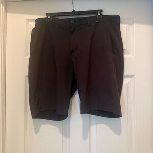 Travis Mathew Black Flat Front Shorts